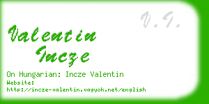 valentin incze business card